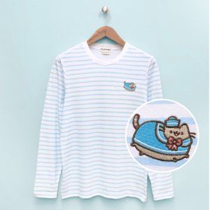 Pusheen Sailor Blue Striped Long Sleeve Shirt NWT